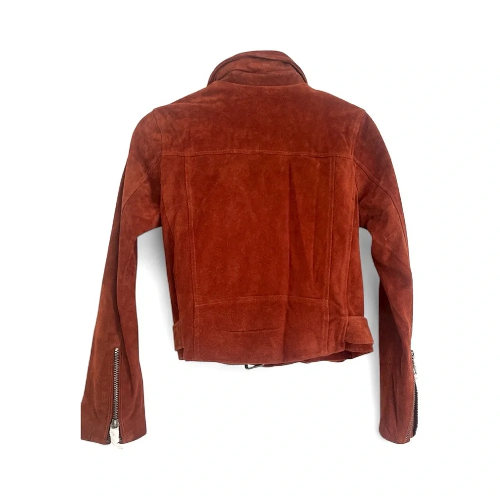 ☄️Blank NYC Women's Suede Moto Jacket - Rich Rust - Picture 2 of 5